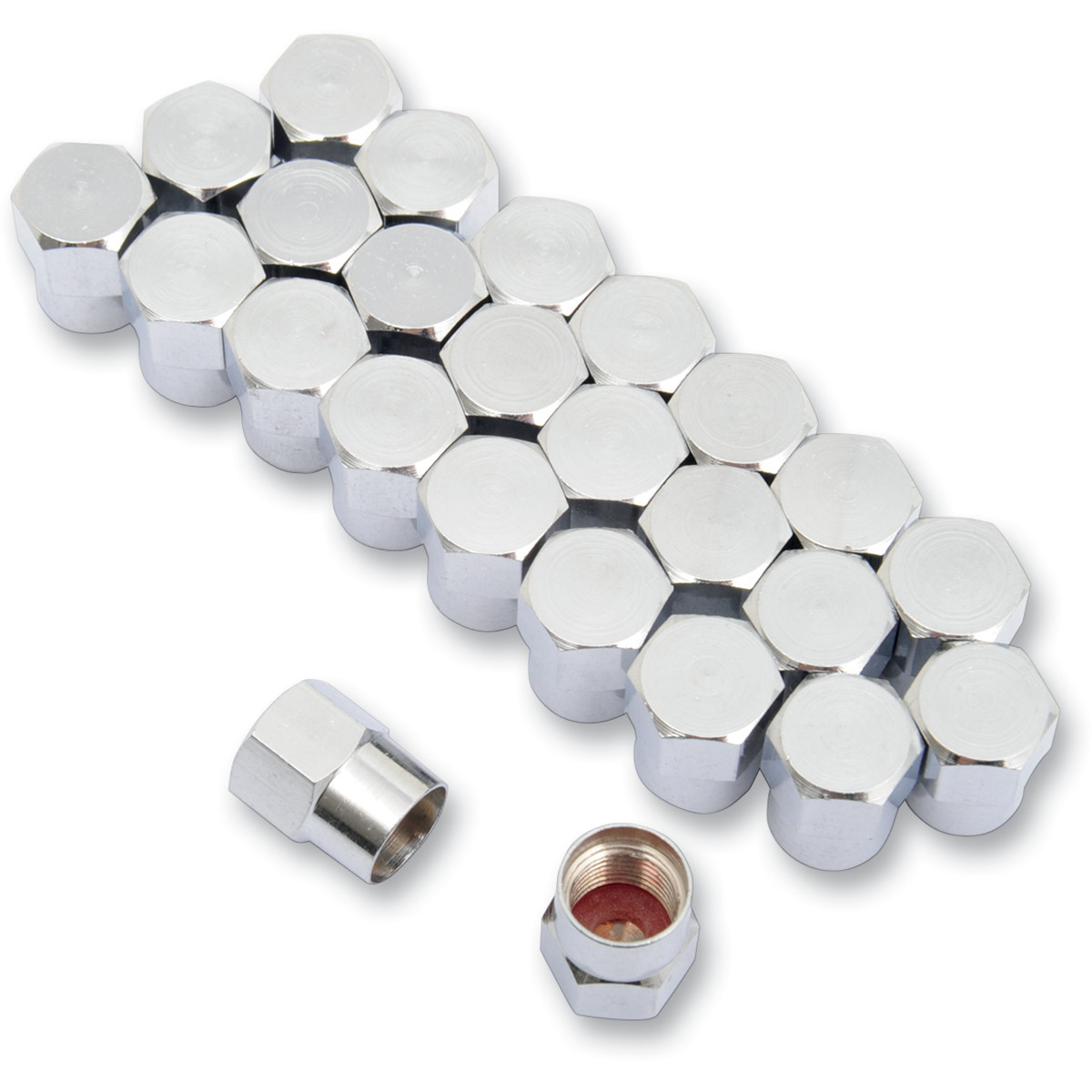 K&L Supply #32-8196 - Valve Stem Cap - Chrome - 25 Pack