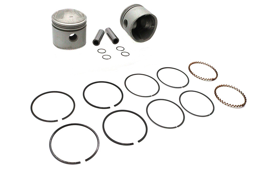 Motorshop - 74 inch Overhead Valve 3-7/16 inch Piston Set Standard Size