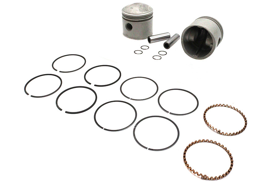 Motorshop - 74 inch Overhead Valve 3-7/16 inch Piston Set Standard Size