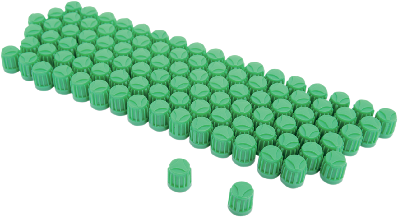 Valve Cap Stem - Green - 100 Pack