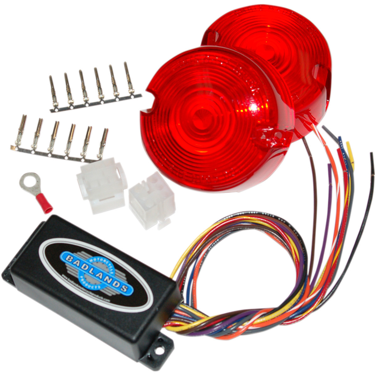 Badlands #ILL-02-RL-B - Plug-In Illuminator with Red Lenses - 6 Pin