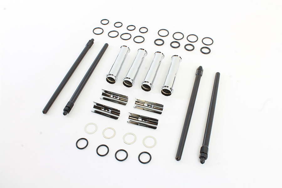 V-Twin - M8 Quick Install Pushrod and Cover Kit Chrome