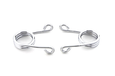 V-Twin #28-0006LR - Chrome 2 inch Hair Seat Spring Set