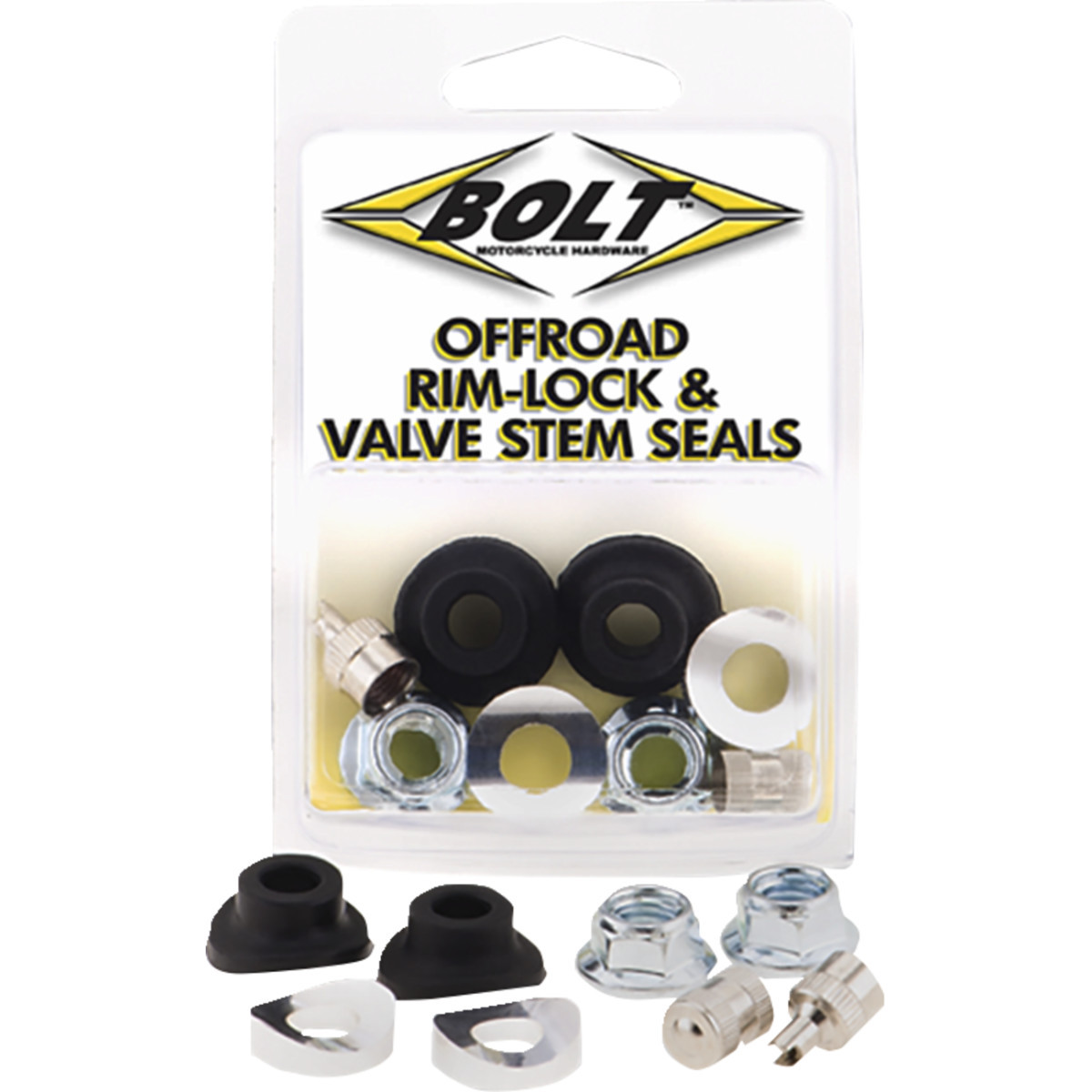 Bolt #2007-RVS - Rim Lock/Valve Stem/Seal Kit - Black/Silver