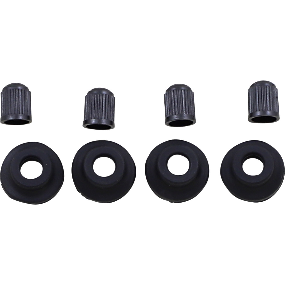 Bolt #2007-GRM - Valve Stem Grommet/Cap - Black - 4 Pack