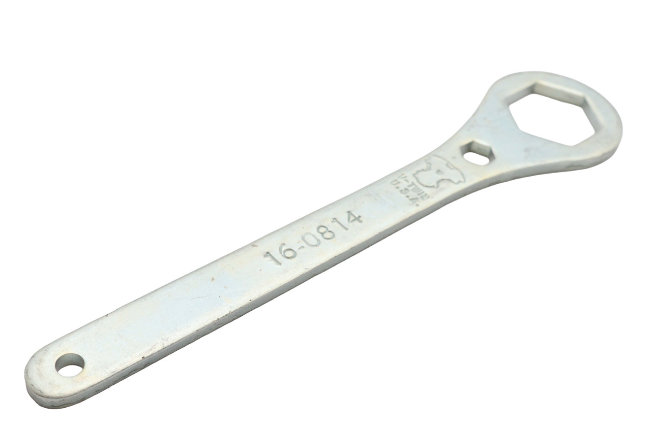 V-Twin #A-3763 - Wrench Tool Rear Axle Clear Zinc