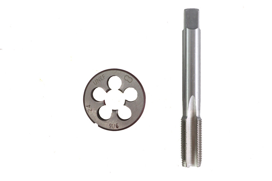 V-Twin #314814277036 - 9/16 inch x 24 Tap/Die Tool Set
