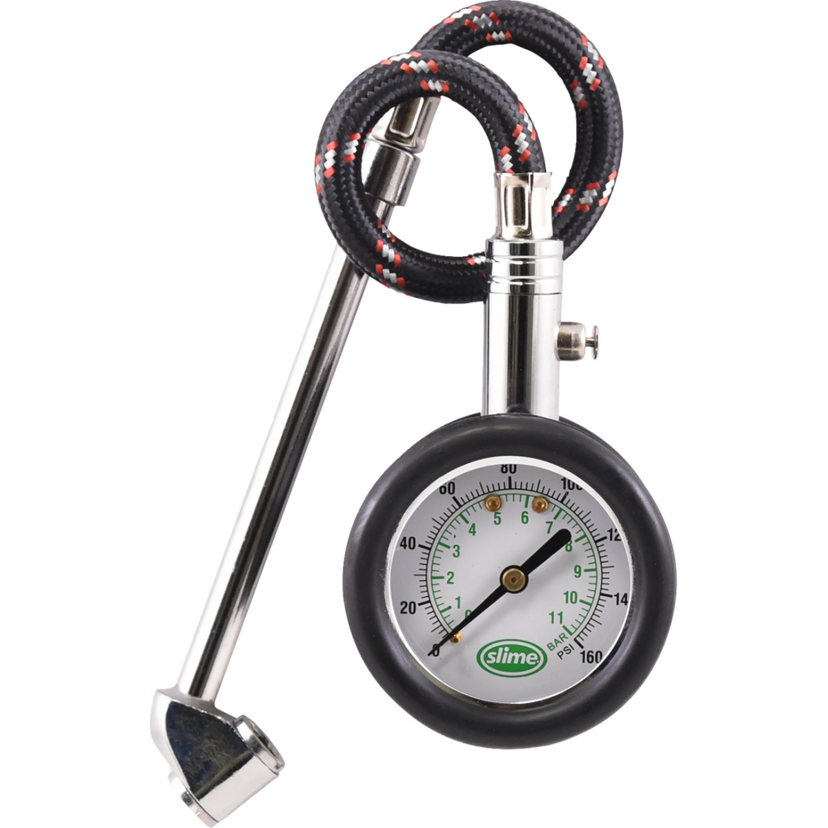 Slime #2020-A - Tire Pressure Gauge - Dual Head/Dial - 10 psi -160 psi