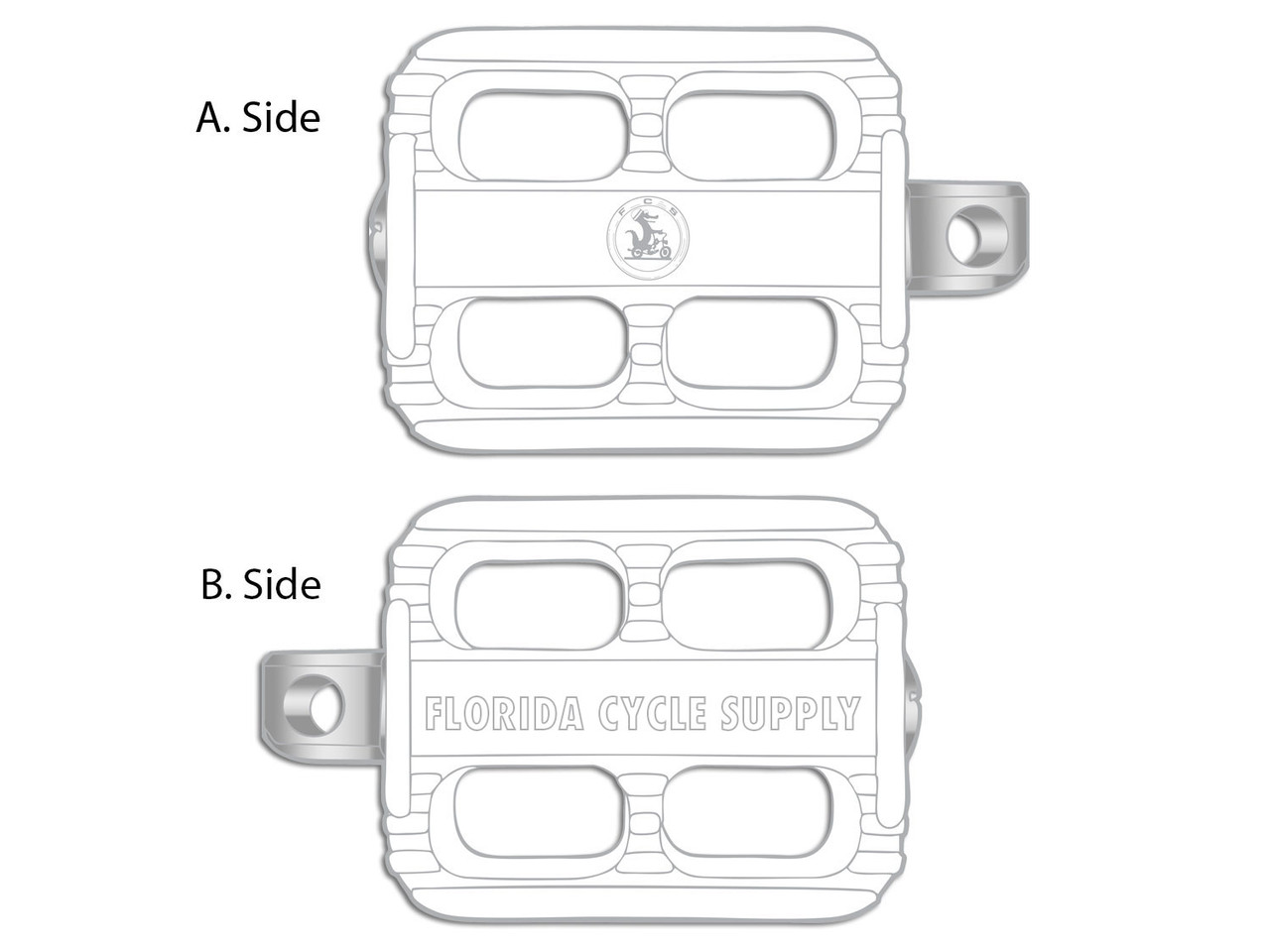 V-Twin - Kick Starter Pedal Assembly White