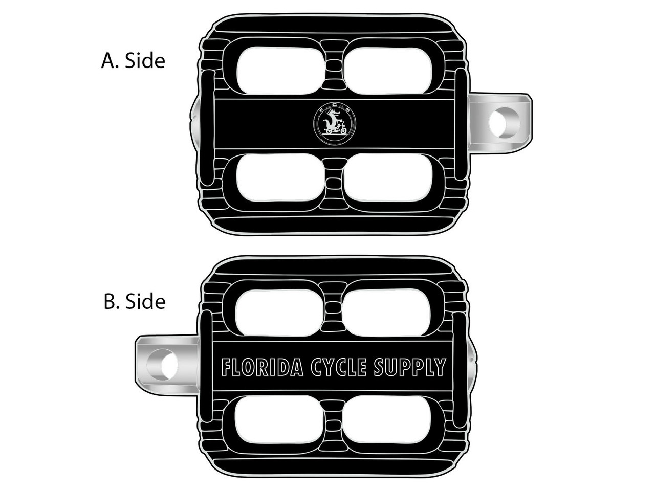 V-Twin - FCS Kick Starter Pedal Assembly Black