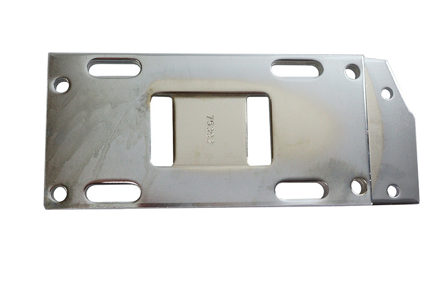 Motorshop #75392 - Chrome Transmission Mounting Plate