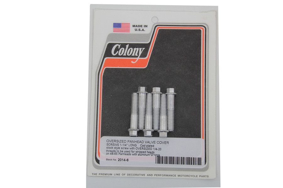 Colony - D-Ring Cadmium Rocker Arm Cover Screw Set