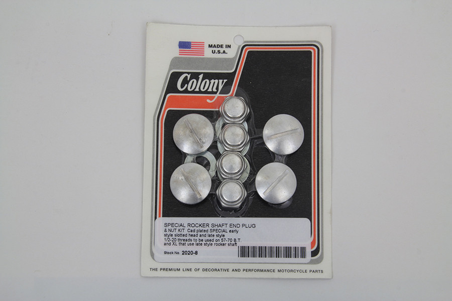 Colony - Rocker Arm Slotted Cadmium Cover Plug Kit