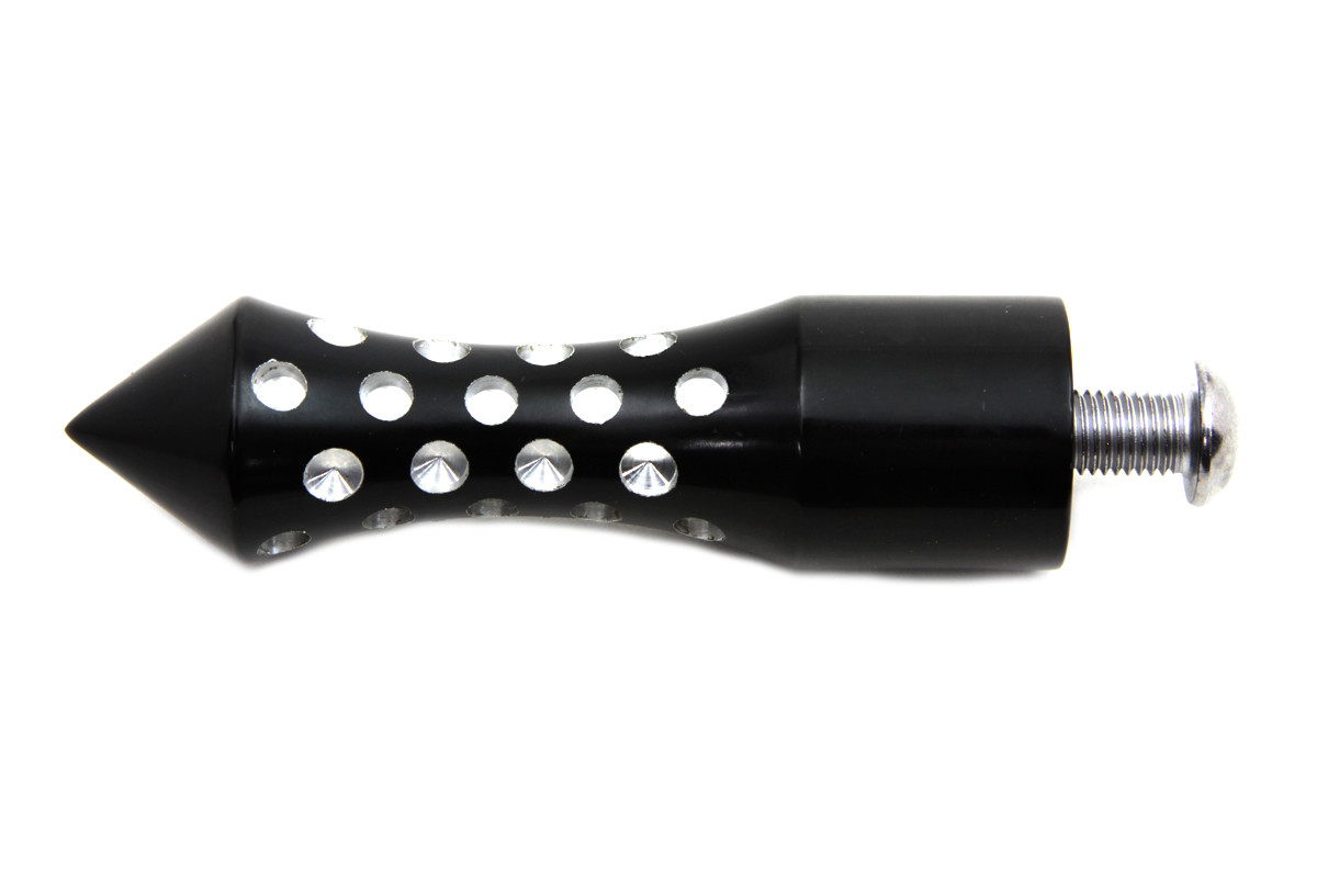 V-Twin #77838 - Black Agostinni Shifter Footpeg Spike Style