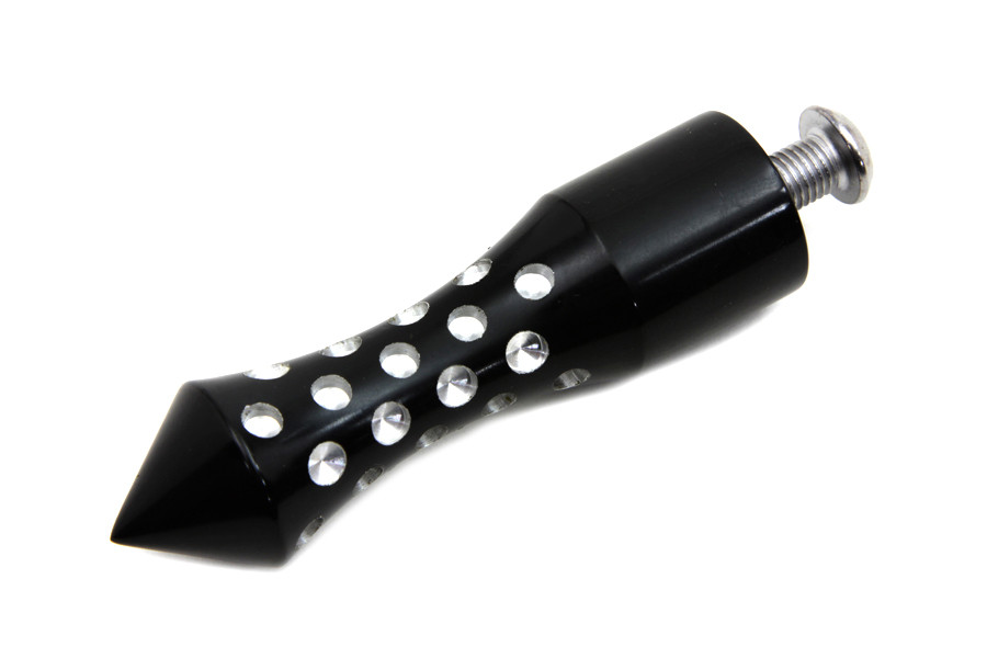 V-Twin #77838 - Black Agostinni Shifter Footpeg Spike Style