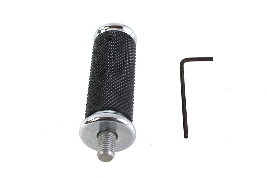 V-Twin #78927 - 2.5 Long Shifter Footpeg with Chrome End Caps