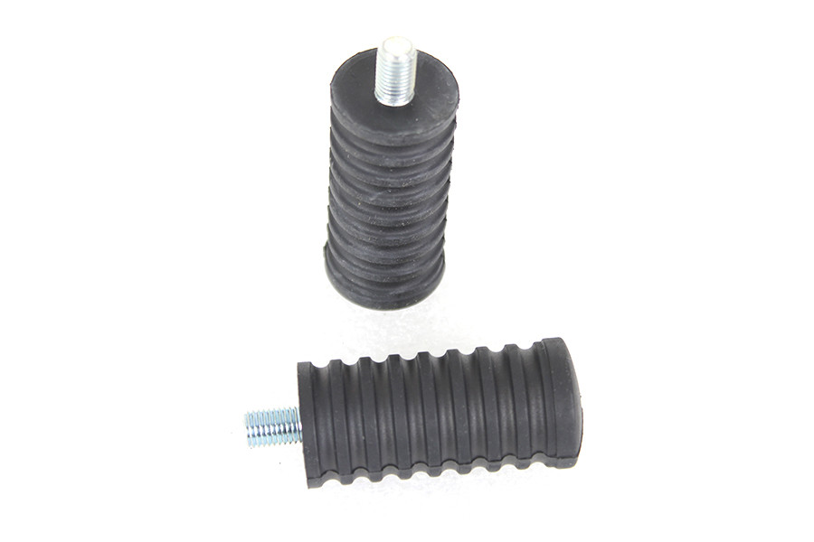 V-Twin #70204E - Rubber Shifter Footpeg Set Black