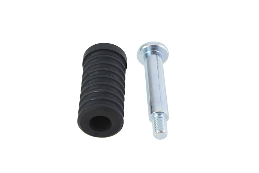 V-Twin #70204F - Rubber Shifter Peg Black with Screw