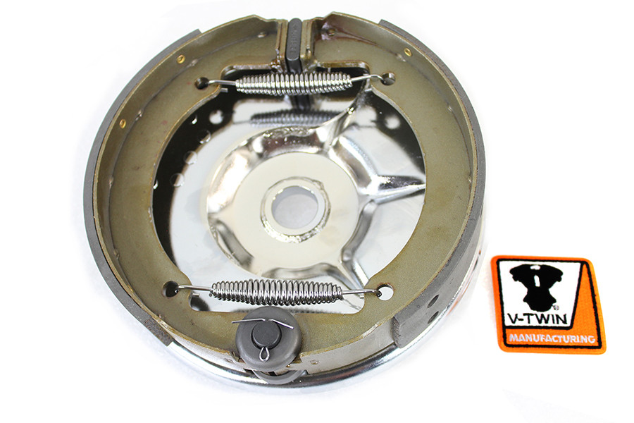 V-Twin #19141 - Rear Mechanical Brake Backing Plate Kit Chrome