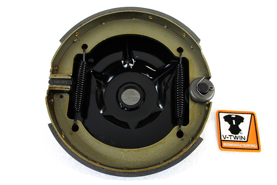 V-Twin #19141B - Rear Mechanical Brake Backing Plate Kit Black