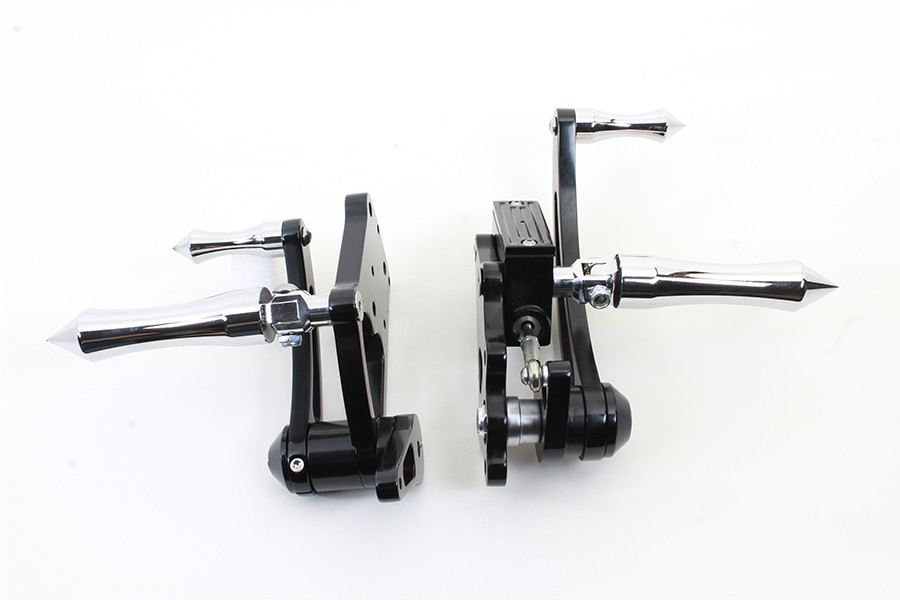 V-Twin #6635 - Black Billet Extended Forward Control Set