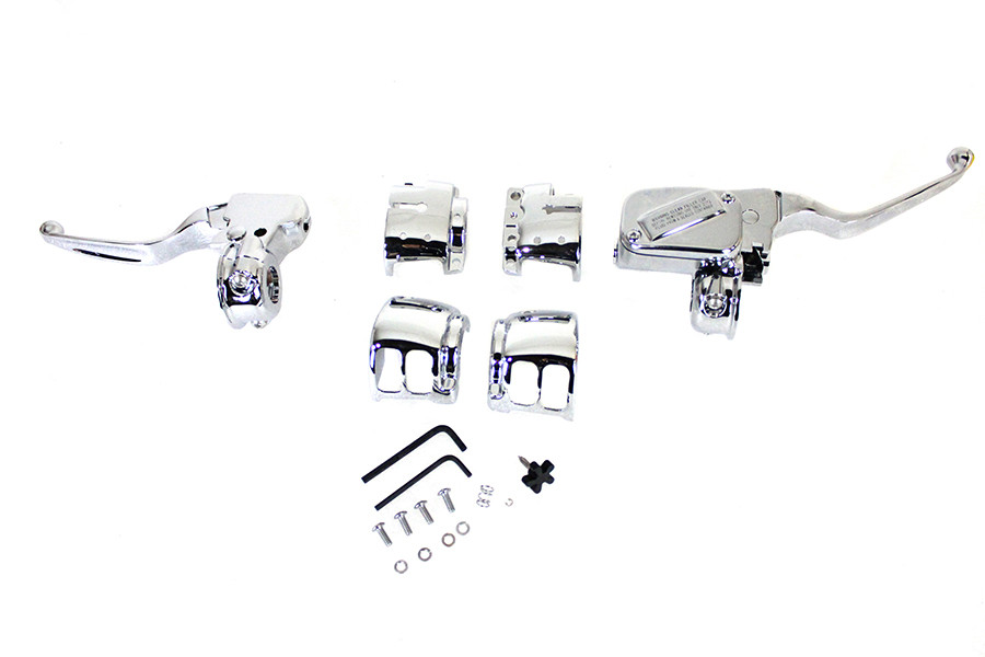 V-Twin #78130 - Handlebar Control Kit Chrome