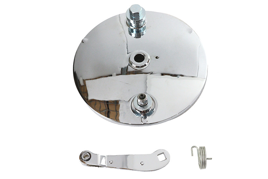 Motorshop - Rear Brake Backing Plate Kit Chrome