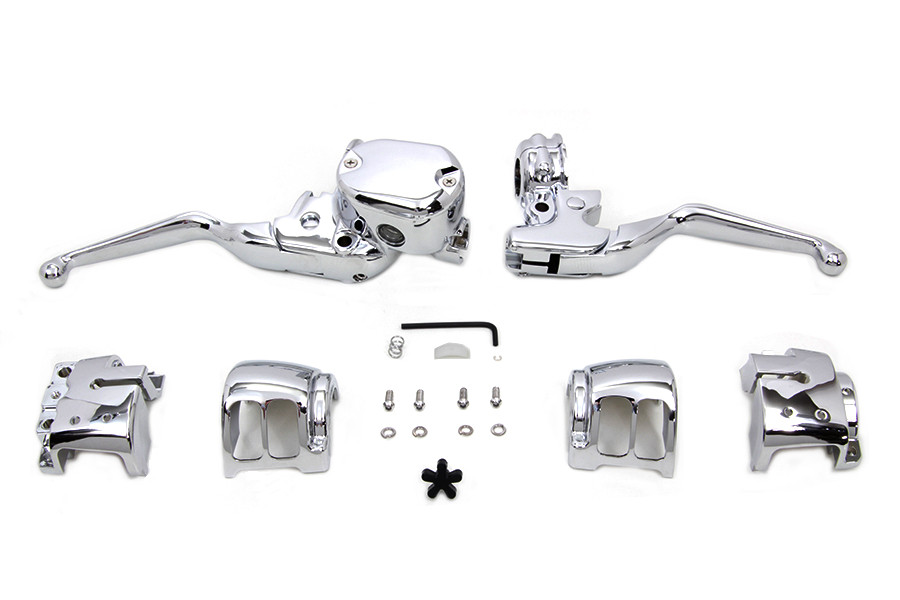 V-Twin #63363 - Handlebar Control Kit Chrome