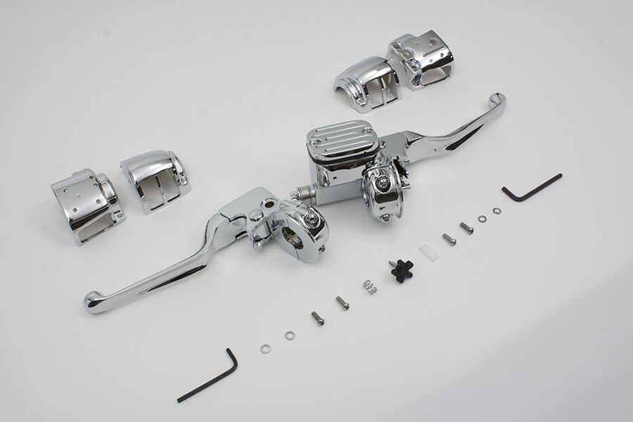 V-Twin #07-0641N - Chrome Handlebar Control Kit
