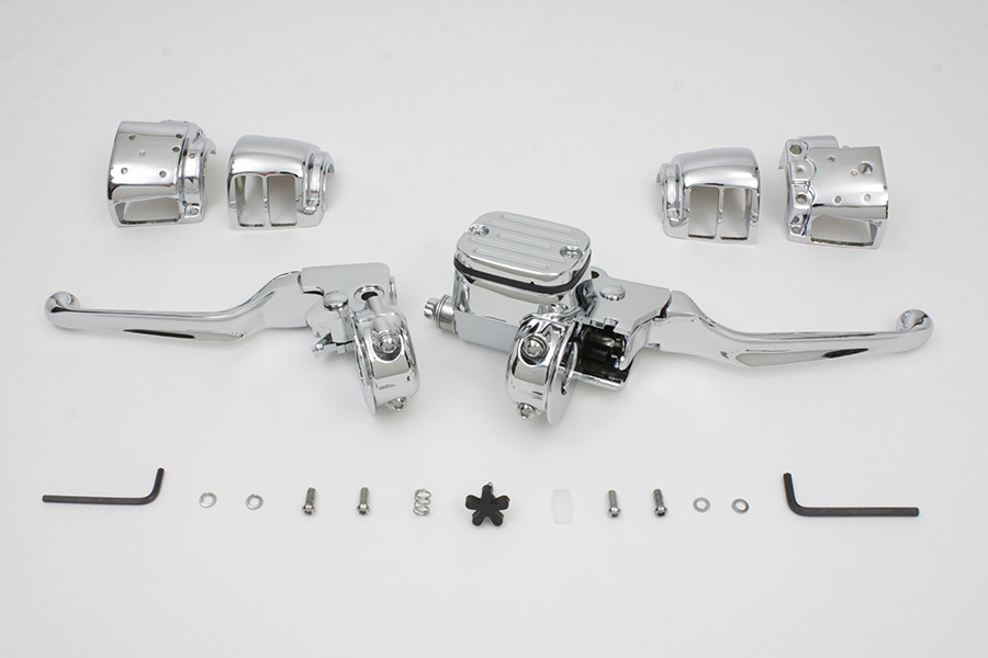 V-Twin #07-0641N - Chrome Handlebar Control Kit