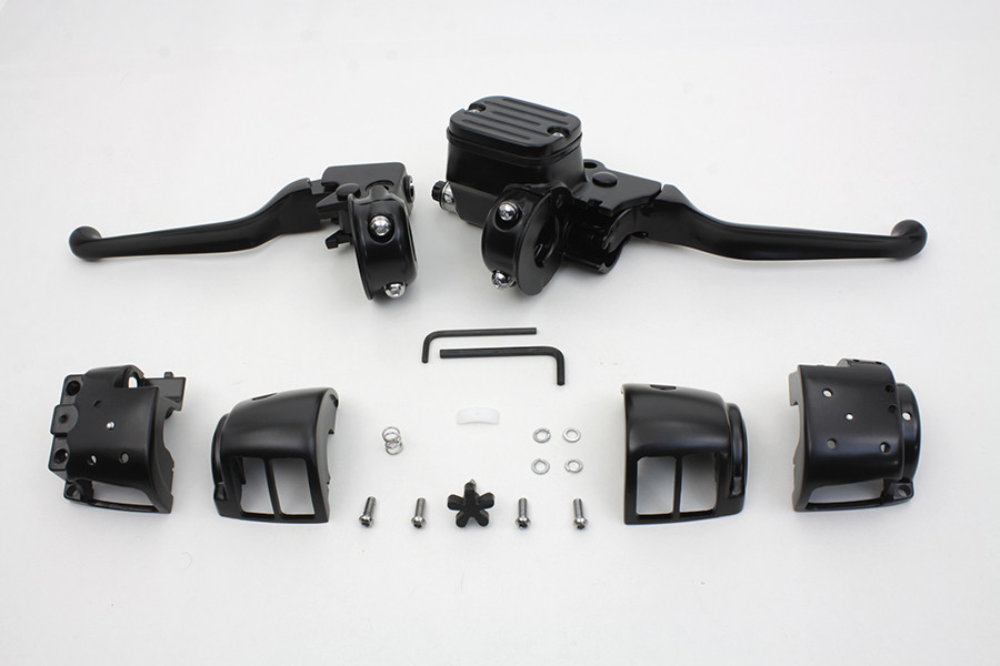 V-Twin #07-0641MB *10'S - Contour Style Handlebar Control Kit Black