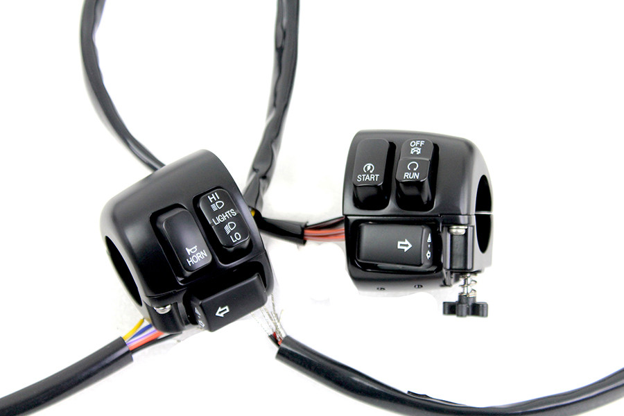 V-Twin #H07-0676MBK - Handlebar Control Kit Black