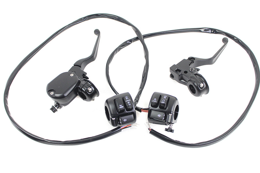 V-Twin #H07-0676MBK - Handlebar Control Kit Black