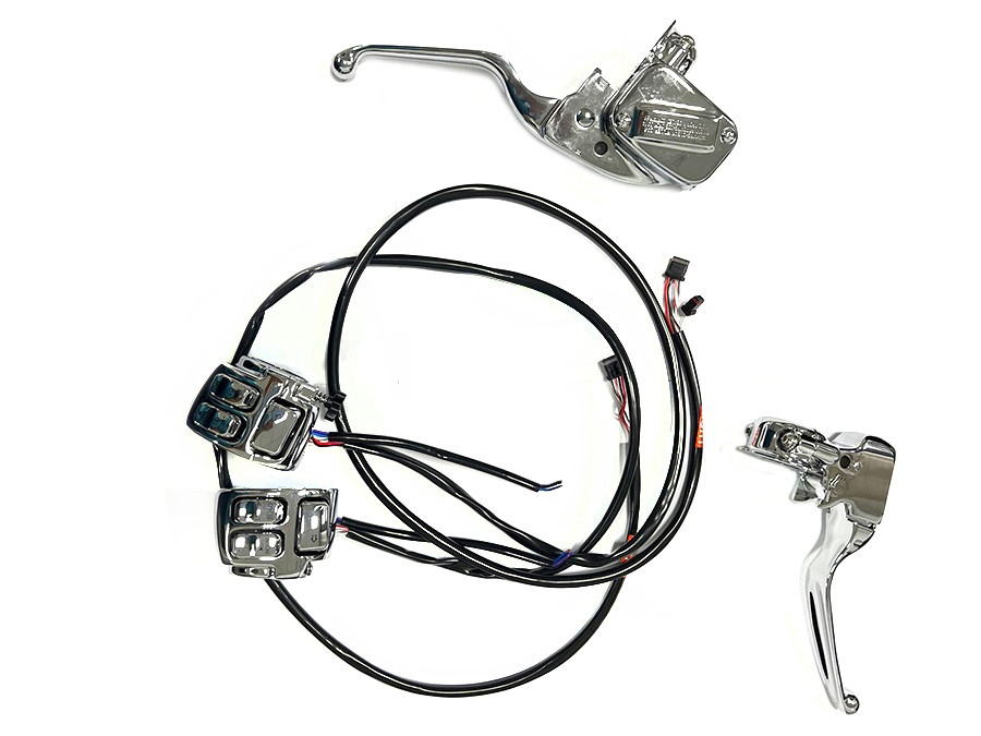 V-Twin #78592 - Handlebar Control Kit Chrome