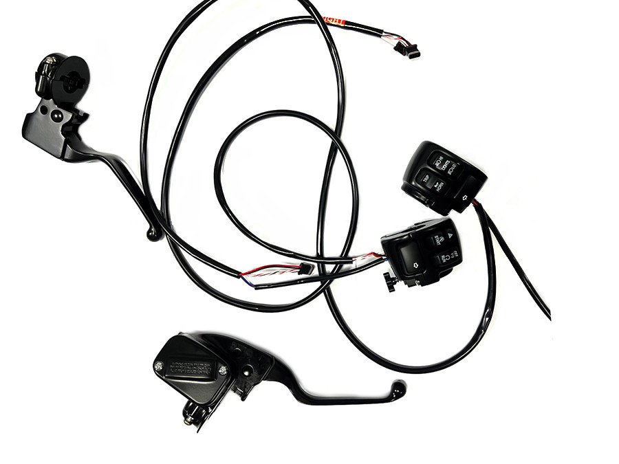 V-Twin #78592B - Handlebar Control Kit Black