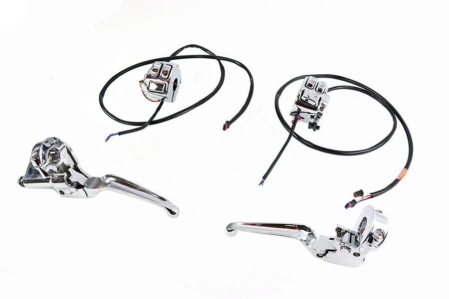 V-Twin #78593 - Handlebar Control Kit Chrome