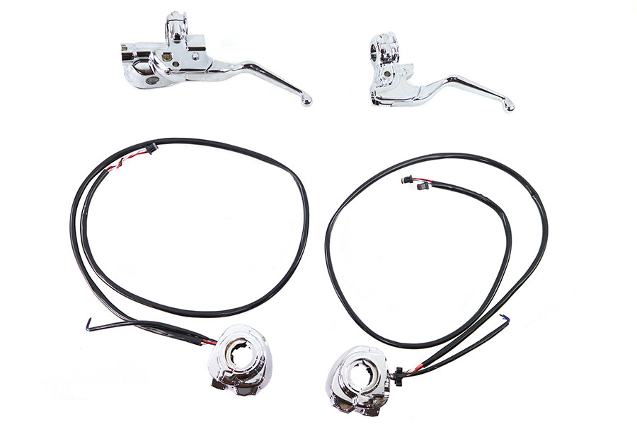 V-Twin #78596 - Handlebar Control Kit Chrome