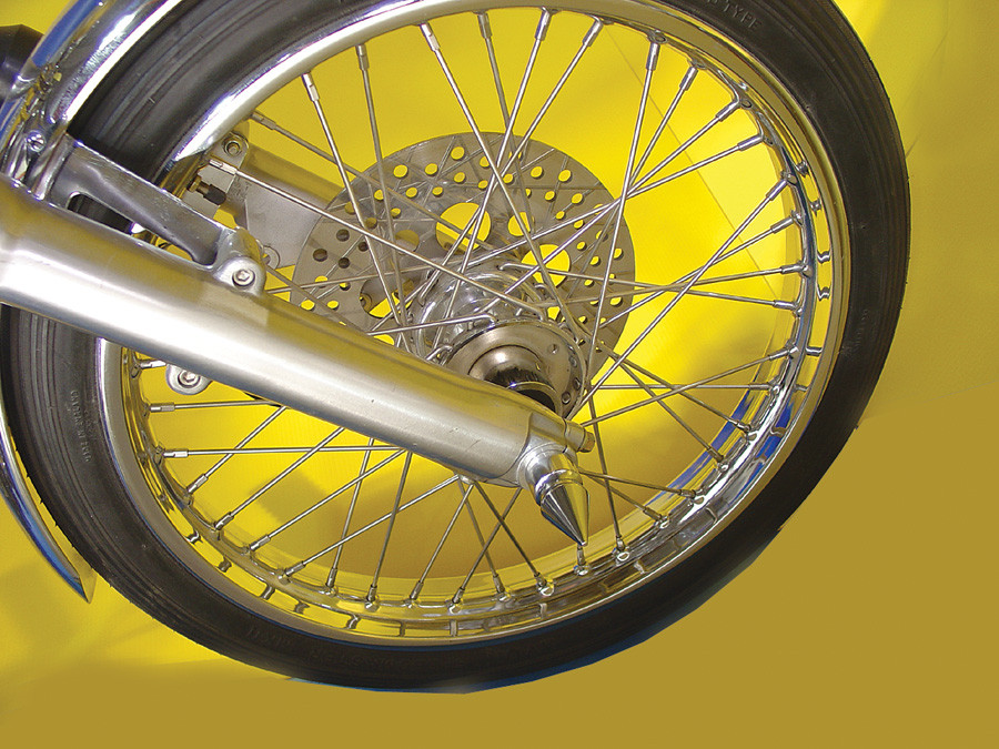Colony - Chrome Front Axle Cover Set Pike Style