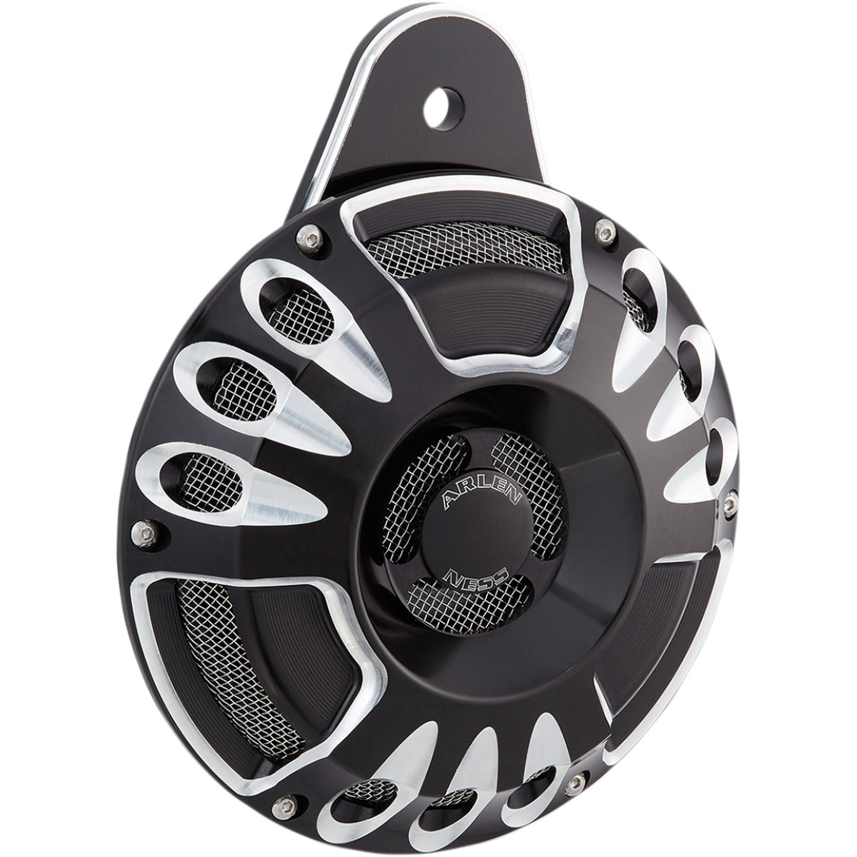 Arlen Ness #70-200 - Custom Horn - Deep/Cut - Black