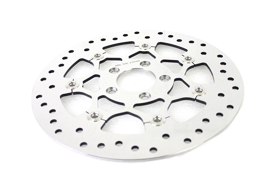 V-Twin #78524P - Floating Stainless Steel Mirror Polished 11.8 inch Front Bra