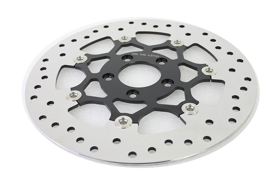 V-Twin #78524BP - Floating Stainless Steel, Black & Polished 11.8 inch Front B
