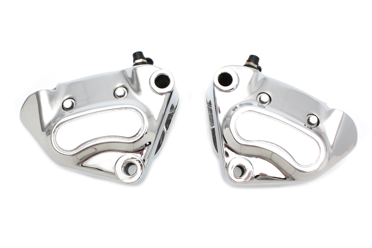 Edart #82568 - Chrome Front 4 Piston Caliper Set