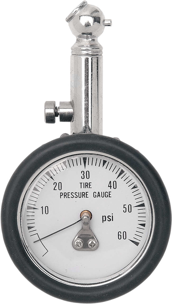 Drag Specialties Gauge - Pressure - 60PSI - 45 Degrees