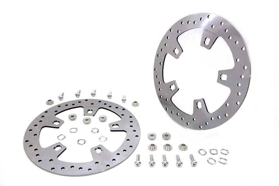 Duro #B06-0194AS-2 - Duro 11.8 inch Drilled Front Brake Disc Set Stainless Steel