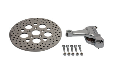 V-Twin - Chrome Rear 4 Piston Caliper and 11-1/2 inch Disc Kit