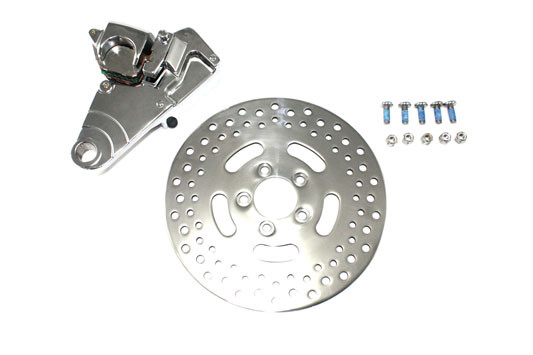 V-Twin - Chrome Rear Single Piston Caliper and 11-1/2 inch Disc Kit