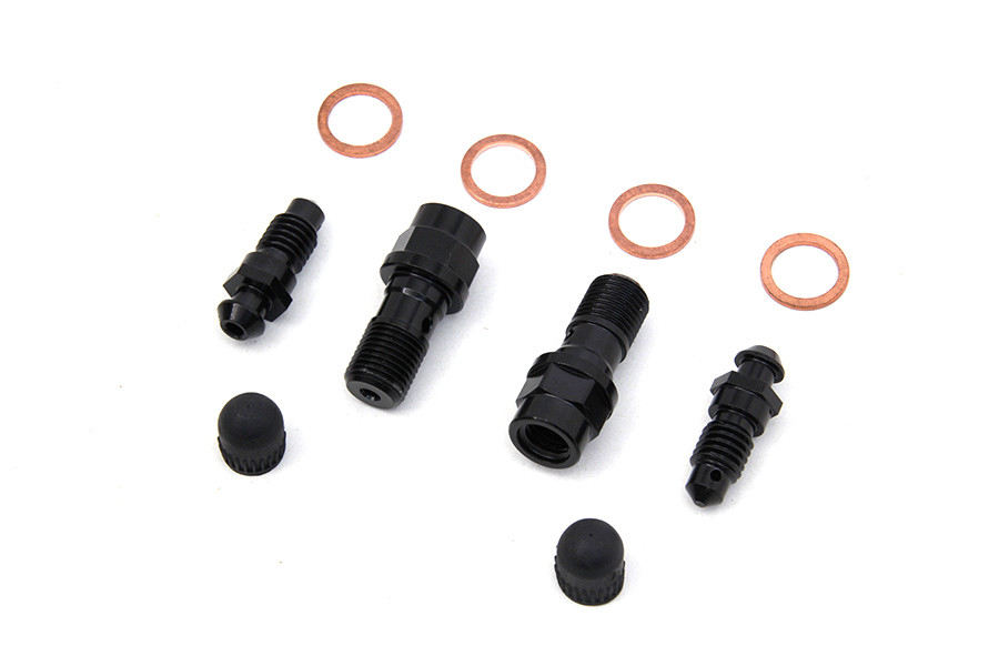 Edart #78255B - FLT Front Caliper Bleeder Screw Kit Black