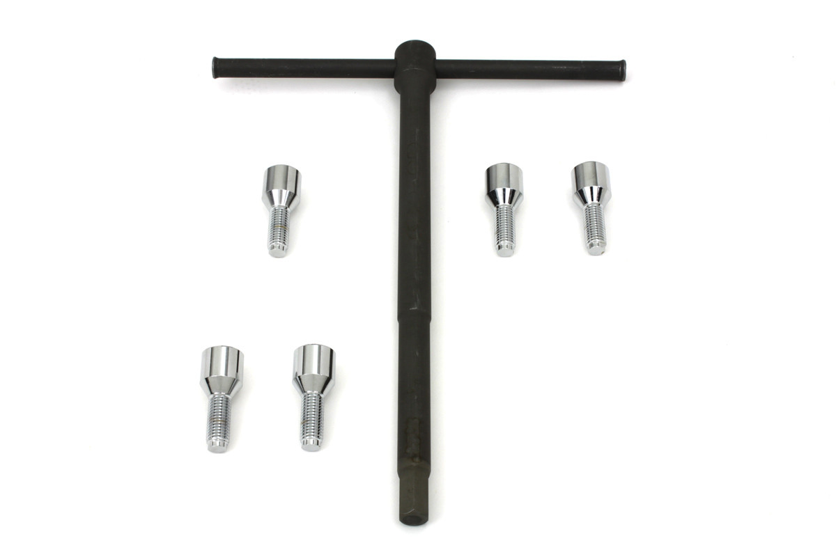 V-Twin - Chrome Wheel Lug Set with Wrench