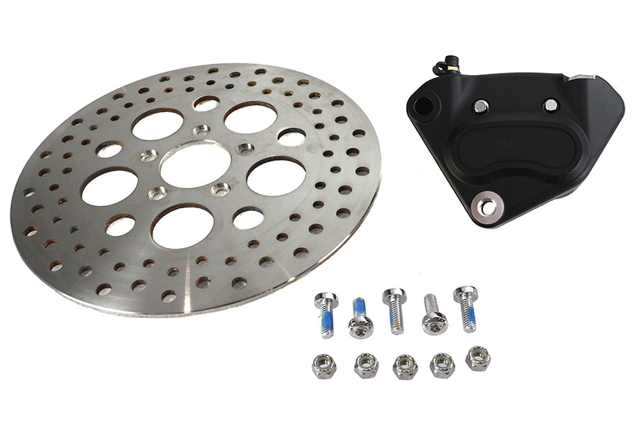 V-Twin - 11.5 inch Black Front Caliper Kit