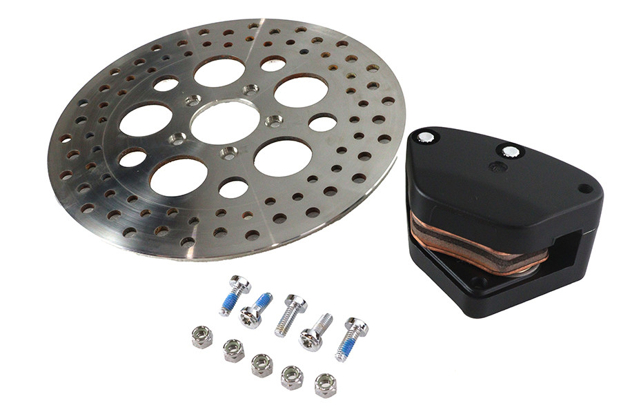 V-Twin - 11.5 inch Black Front Caliper Kit